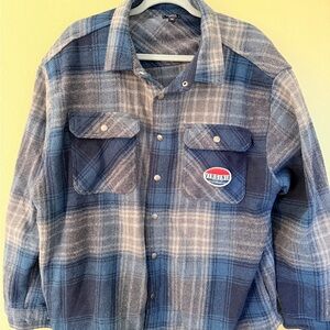 Men’s Blue Plaid Button-Up jacket